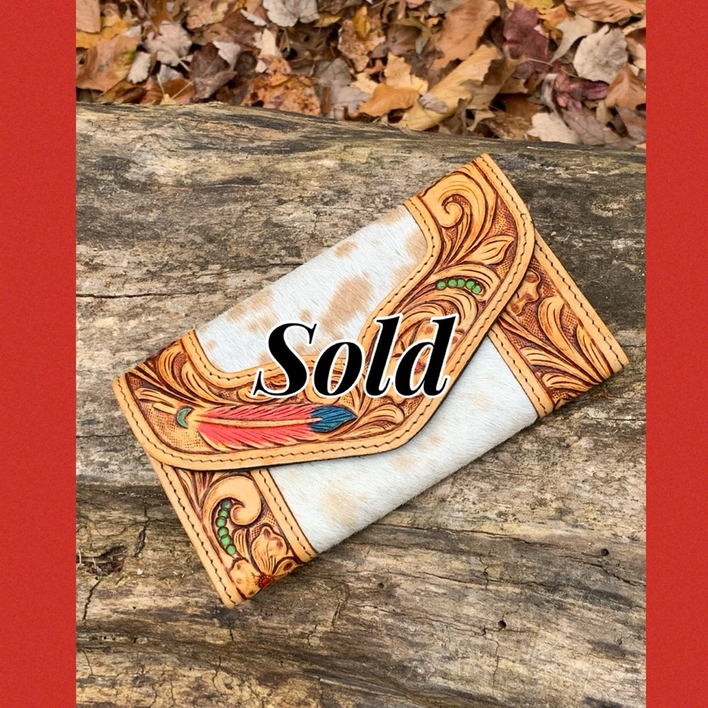 Boho Western Cowhide Wallet